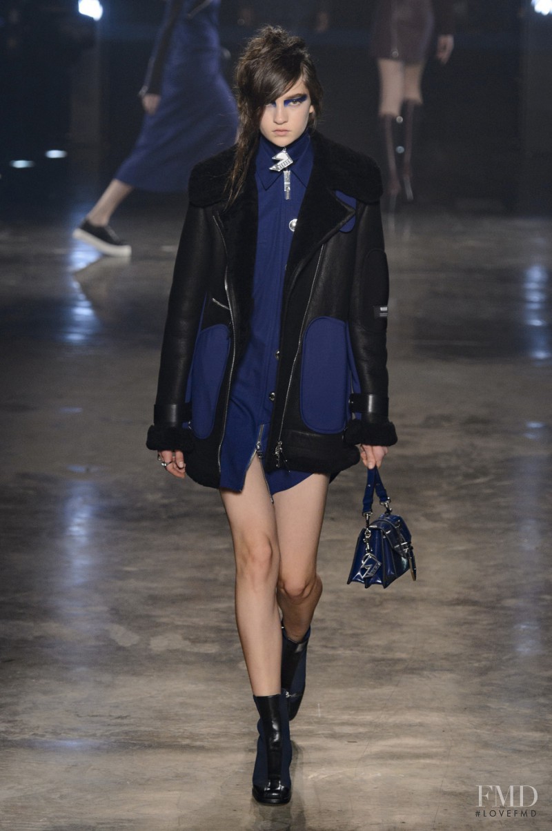 Yuliia Ratner featured in  the Versus fashion show for Autumn/Winter 2017