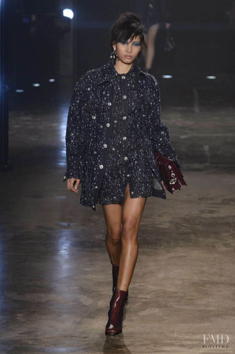 Lineisy Montero featured in  the Versus fashion show for Autumn/Winter 2017