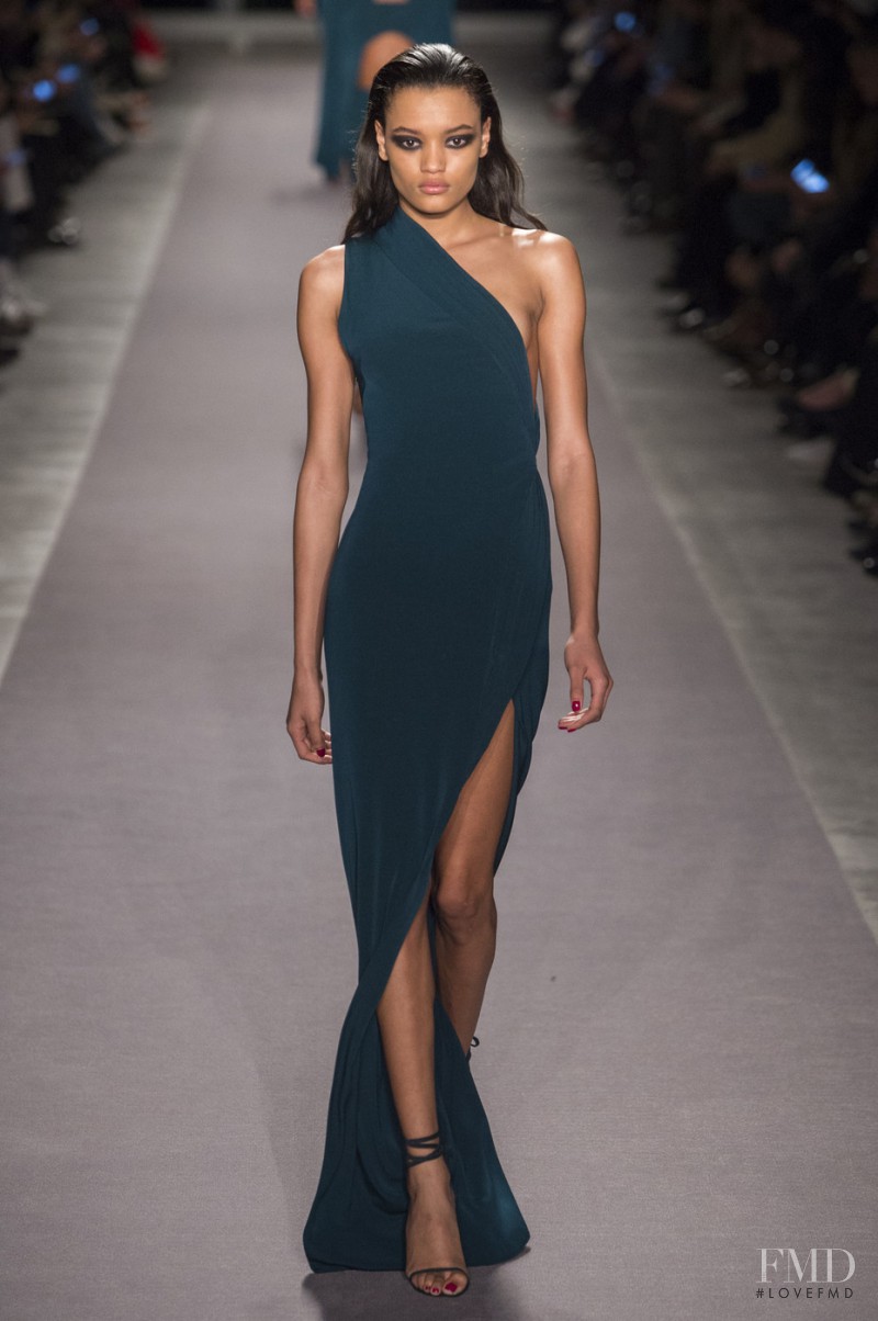 Lameka Fox featured in  the Brandon Maxwell fashion show for Autumn/Winter 2017