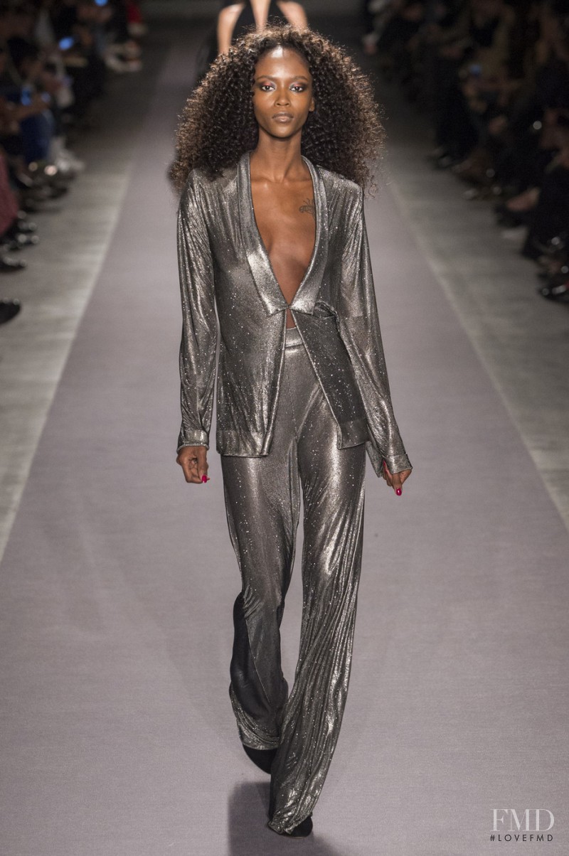 Riley Montana featured in  the Brandon Maxwell fashion show for Autumn/Winter 2017