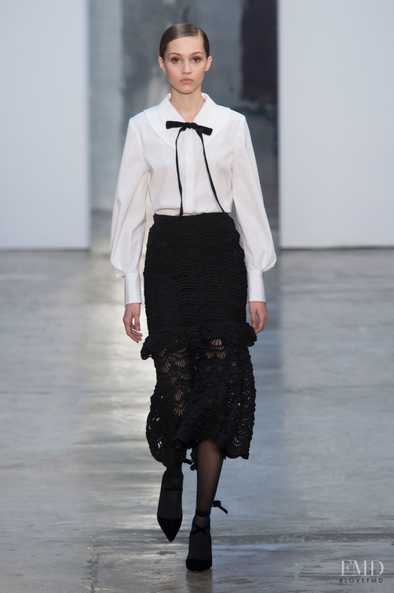 Michelle Gutknecht featured in  the Carolina Herrera fashion show for Autumn/Winter 2017