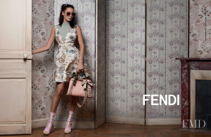 Bella Hadid featured in  the Fendi advertisement for Spring/Summer 2017