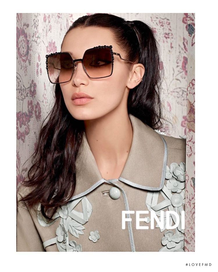 Bella Hadid featured in  the Fendi advertisement for Spring/Summer 2017