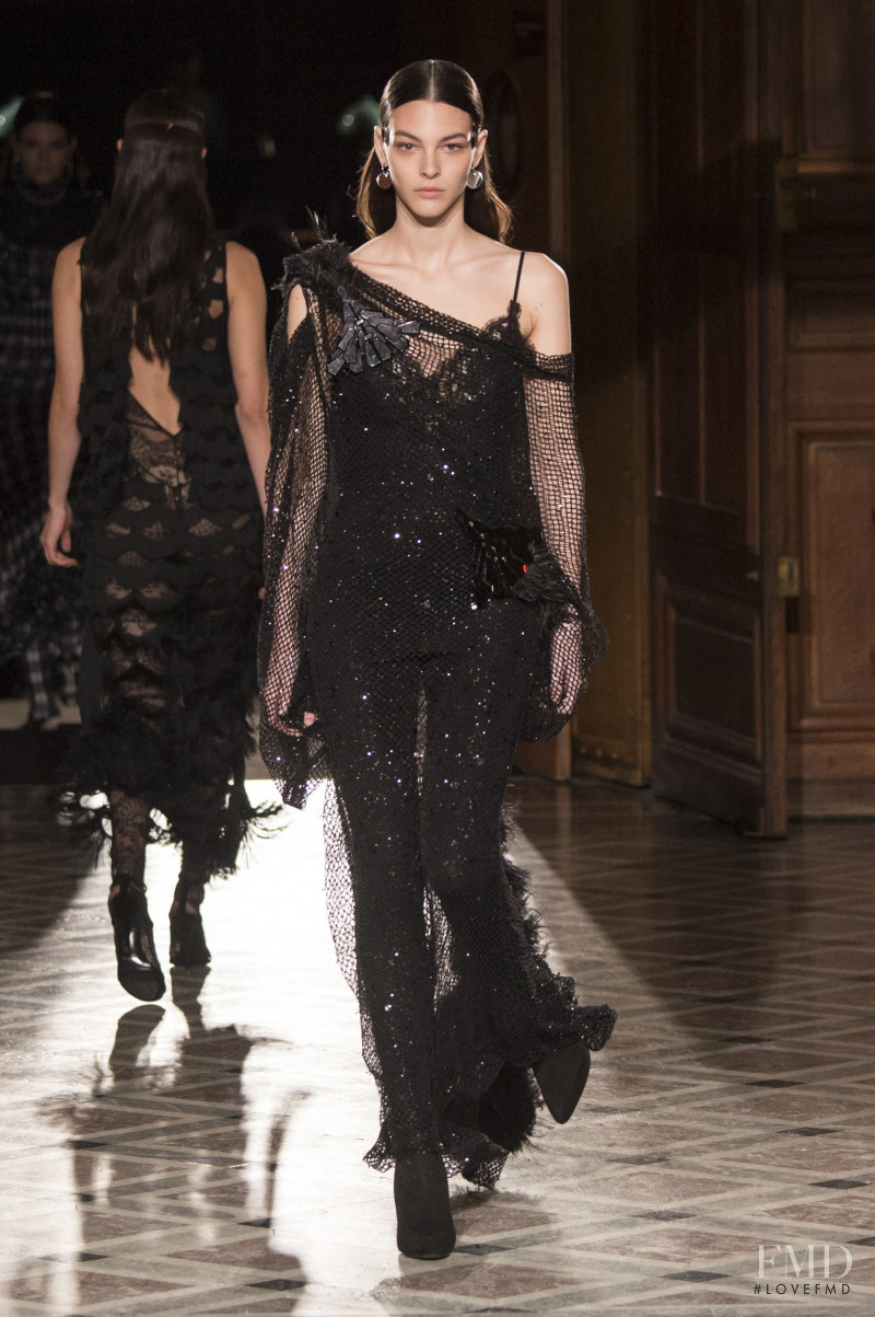 Vittoria Ceretti featured in  the Givenchy fashion show for Autumn/Winter 2017