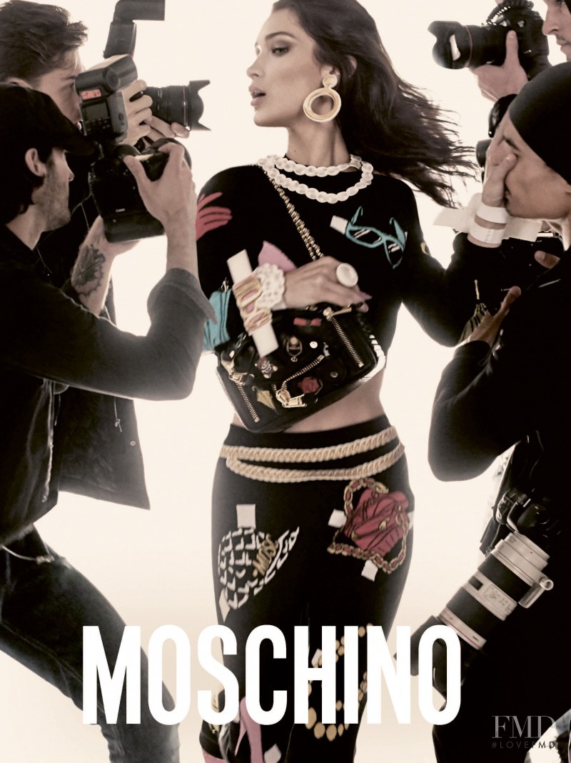 Bella Hadid featured in  the Moschino advertisement for Spring/Summer 2017