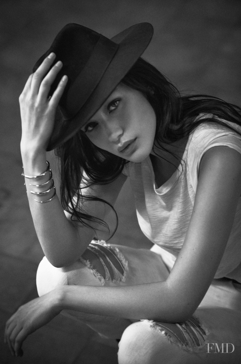 Bella Hadid featured in  the Joe\'s Jeans advertisement for Spring/Summer 2016