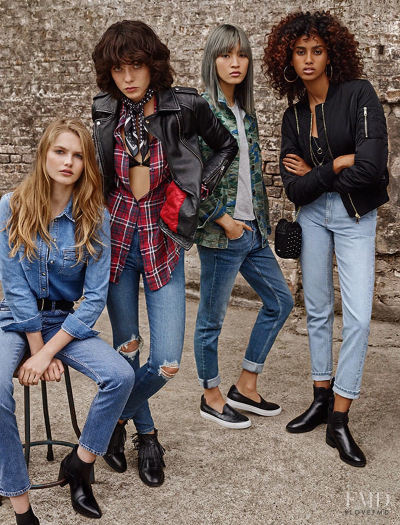 Aneta Pajak featured in  the Topshop Denim advertisement for Spring/Summer 2016