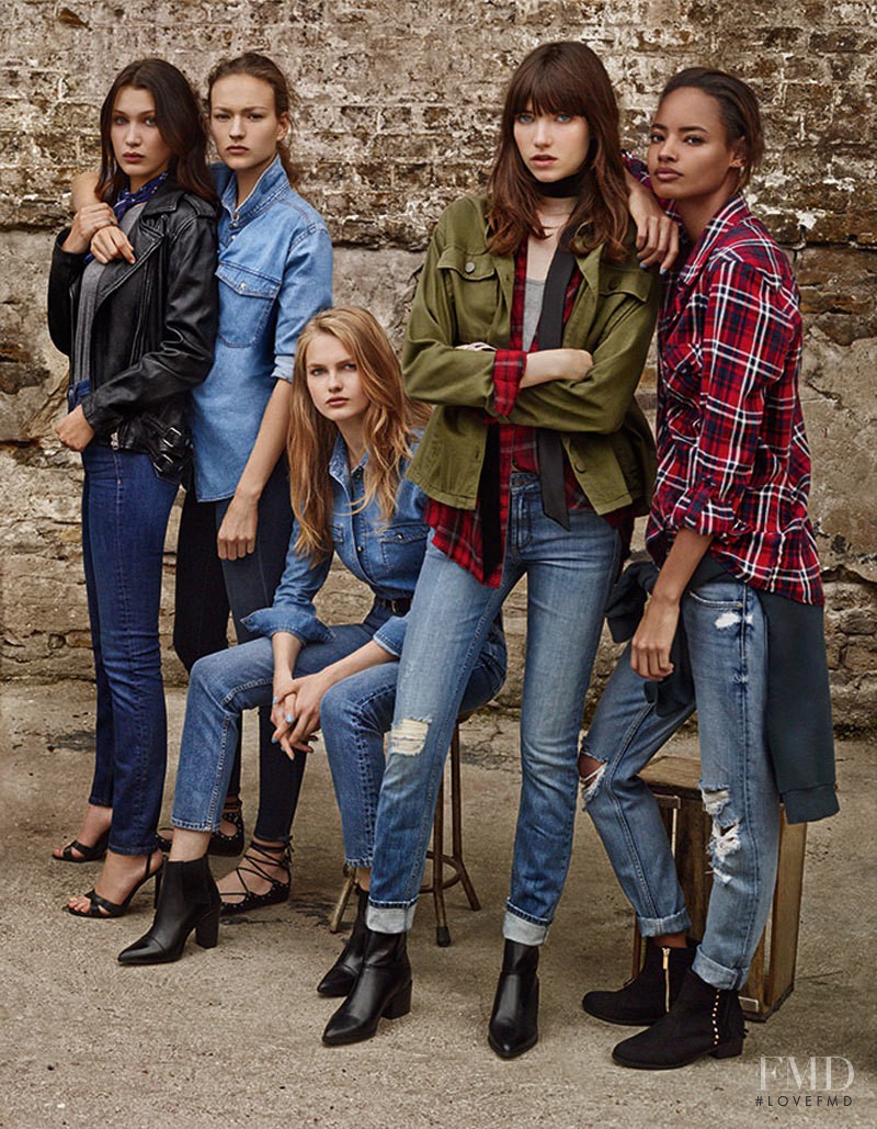 Aneta Pajak featured in  the Topshop Denim advertisement for Spring/Summer 2016