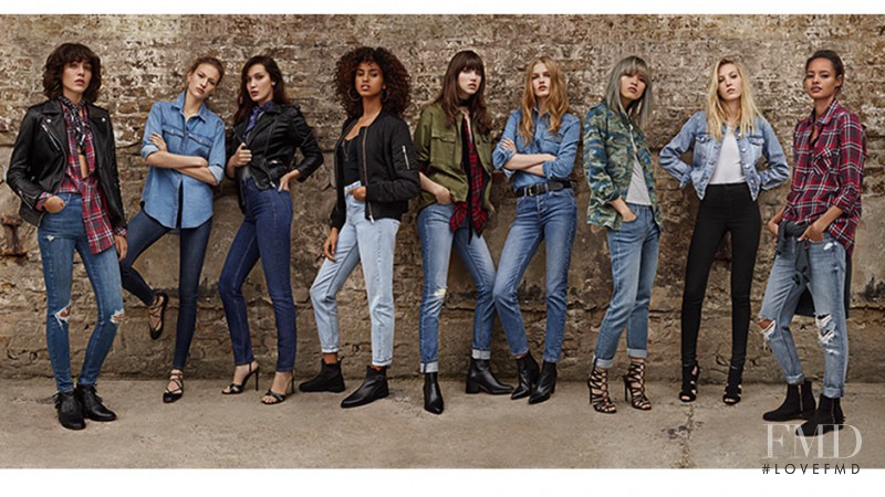 Aneta Pajak featured in  the Topshop Denim advertisement for Spring/Summer 2016