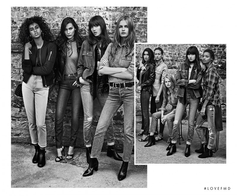 Aneta Pajak featured in  the Topshop Denim advertisement for Spring/Summer 2016