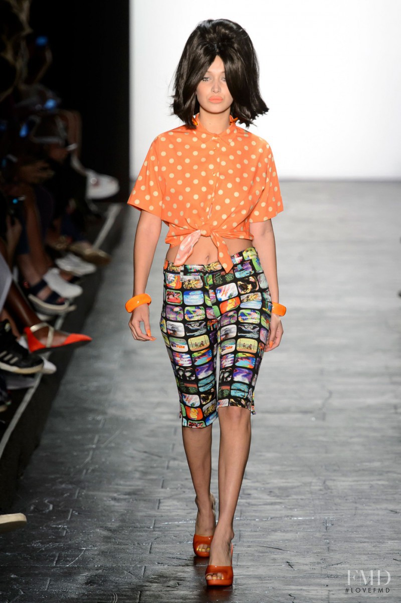 Bella Hadid featured in  the Jeremy Scott fashion show for Spring/Summer 2016