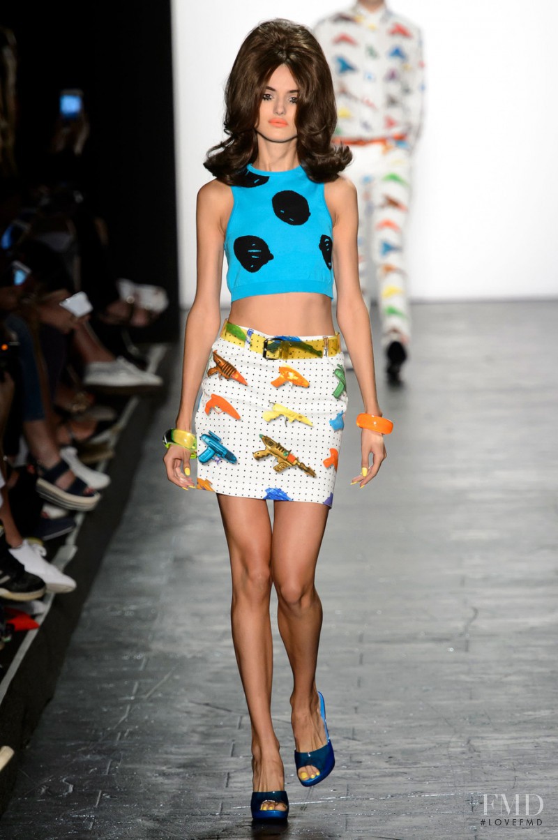 Blanca Padilla featured in  the Jeremy Scott fashion show for Spring/Summer 2016