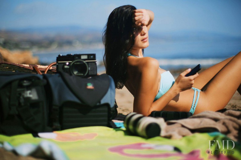 Bella Hadid featured in  the Frankies Bikinis lookbook for Spring/Summer 2014