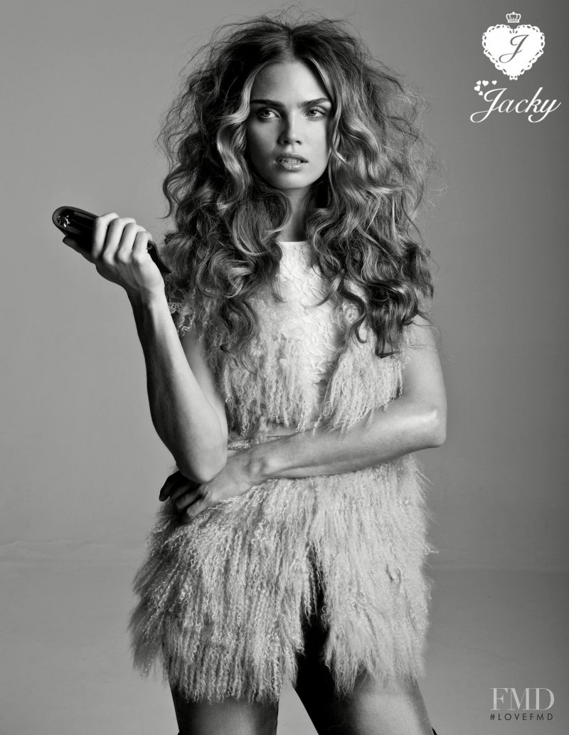Kim Feenstra featured in  the Jacky Luxury advertisement for Autumn/Winter 2013