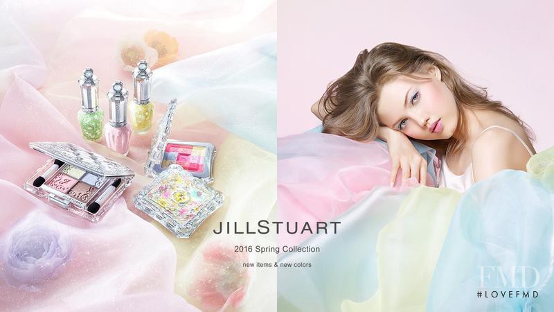 Lindsey Wixson featured in  the Jill Stuart Beauty advertisement for Spring/Summer 2016