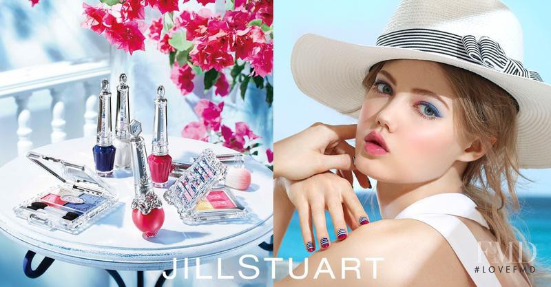 Lindsey Wixson featured in  the Jill Stuart Beauty advertisement for Spring/Summer 2016