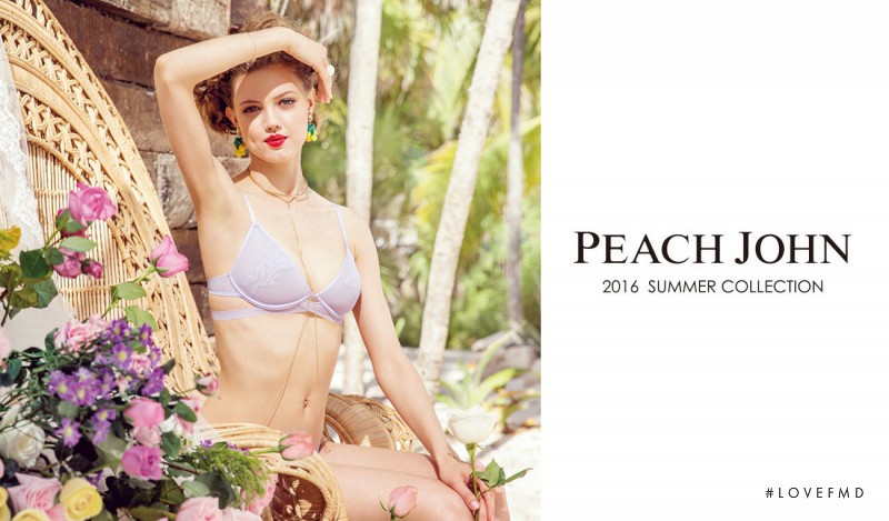 Lindsey Wixson featured in  the Peach John advertisement for Summer 2016