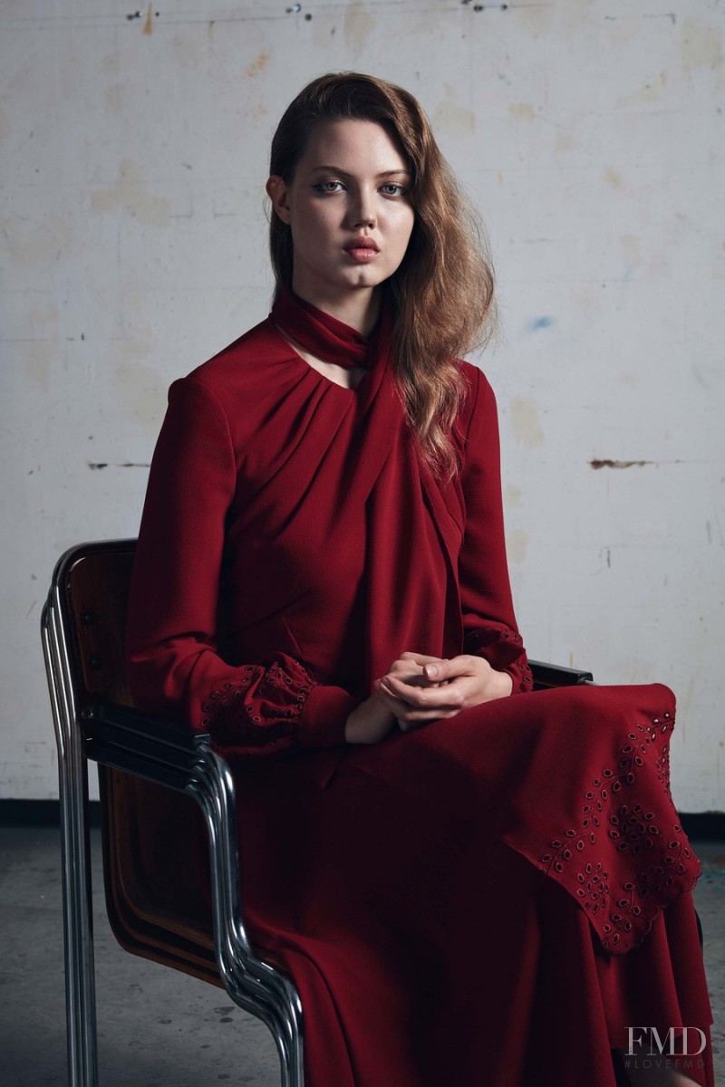 Lindsey Wixson featured in  the Zac Posen lookbook for Autumn/Winter 2017