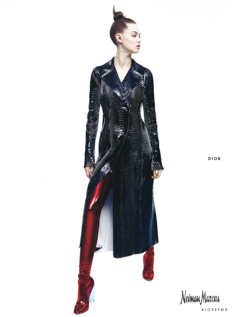 Lindsey Wixson featured in  the Neiman Marcus catalogue for Fall 2015