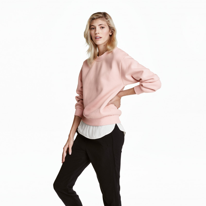 Devon Windsor featured in  the H&M catalogue for Winter 2016