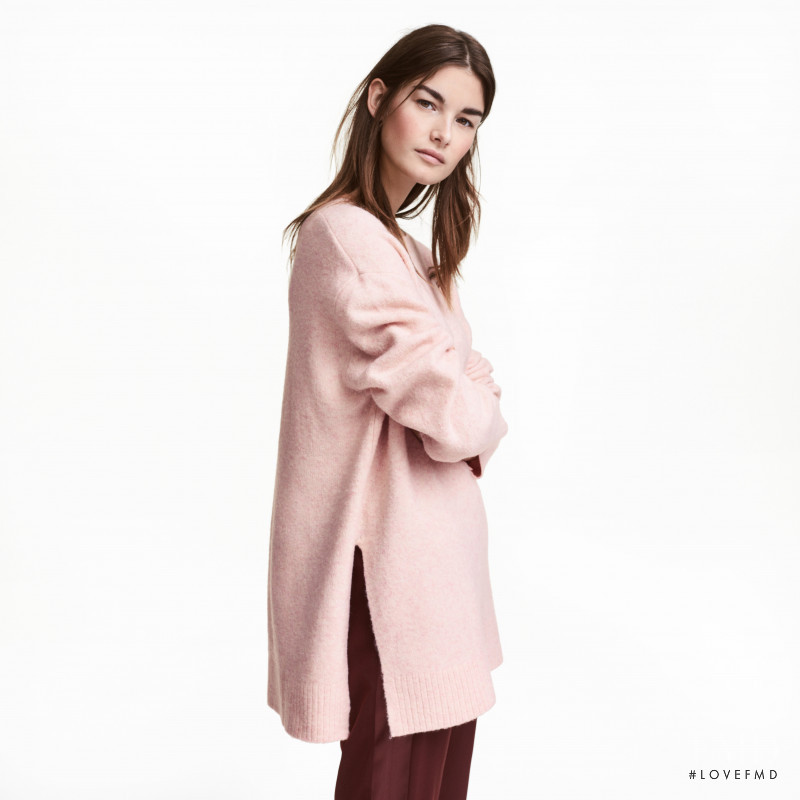 Ophélie Guillermand featured in  the H&M catalogue for Winter 2016