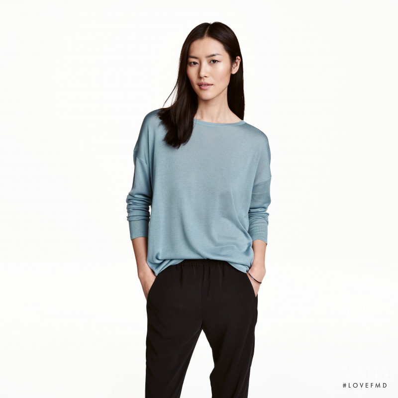 Liu Wen featured in  the H&M catalogue for Winter 2016