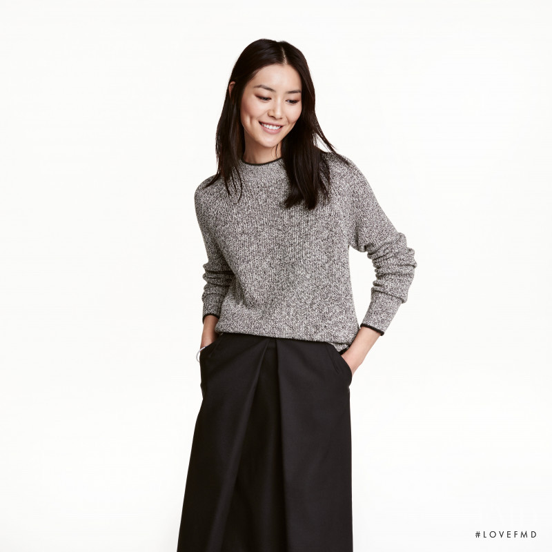 Liu Wen featured in  the H&M catalogue for Winter 2016