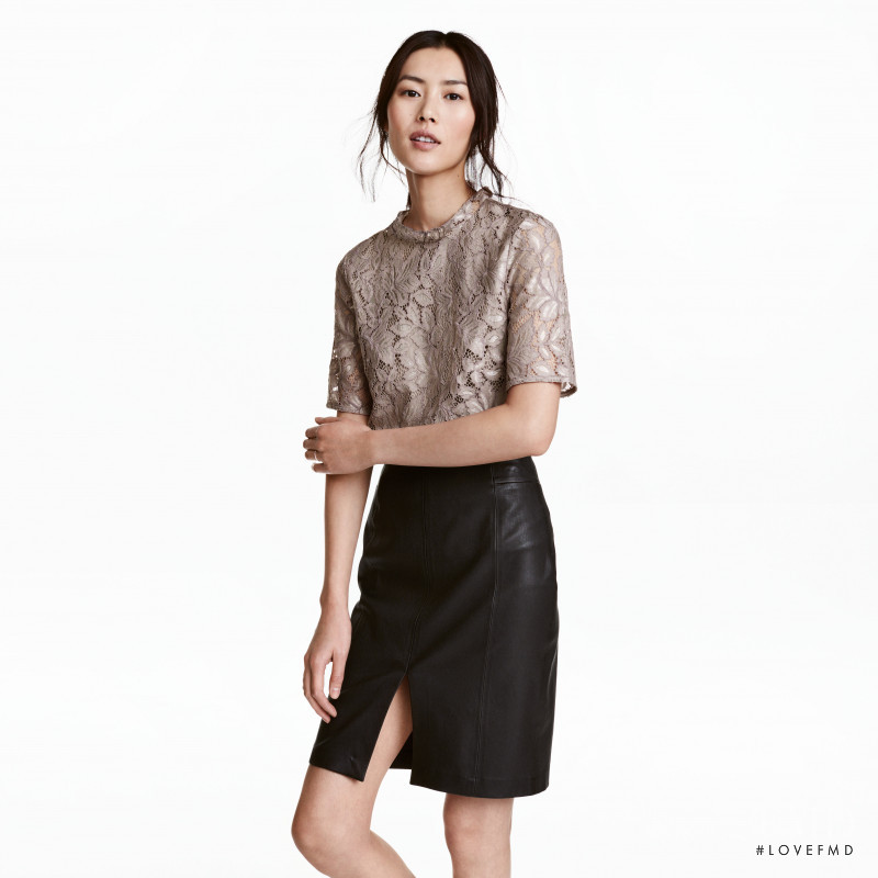 Liu Wen featured in  the H&M catalogue for Winter 2016