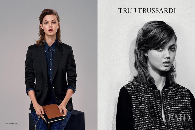 Lindsey Wixson featured in  the Tru Trussardi advertisement for Autumn/Winter 2014