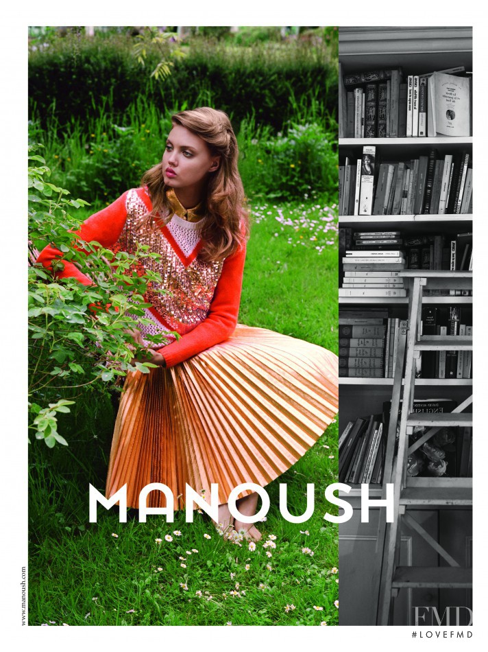 Lindsey Wixson featured in  the Manoush advertisement for Autumn/Winter 2016