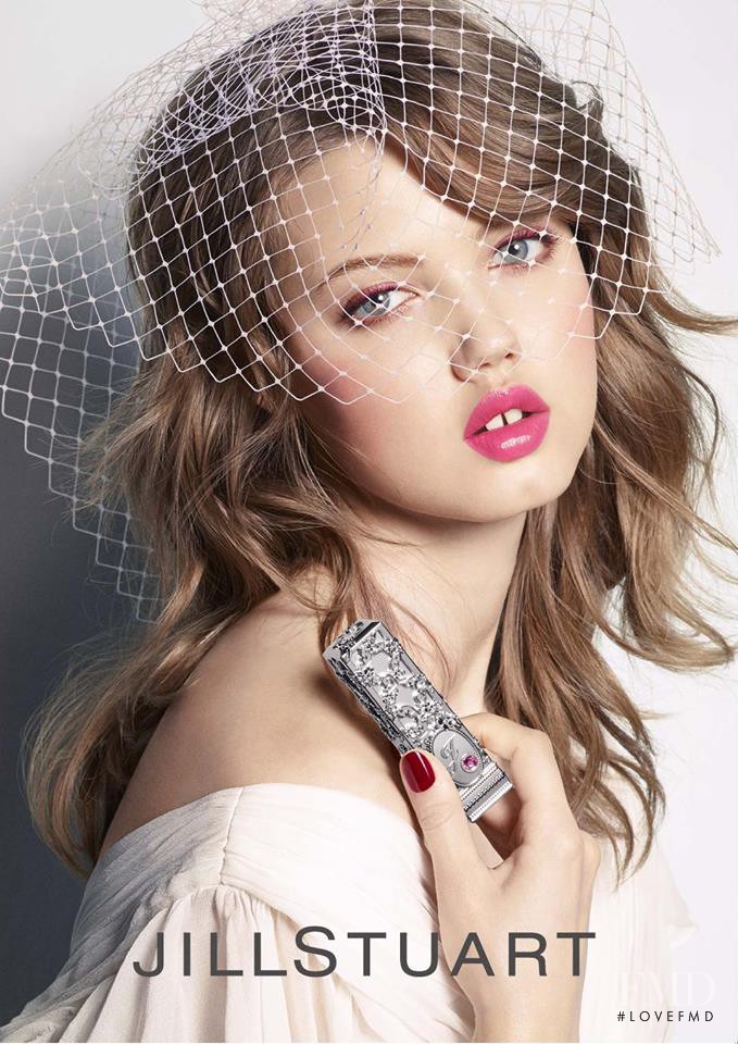 Lindsey Wixson featured in  the Jill Stuart Beauty advertisement for Autumn/Winter 2015