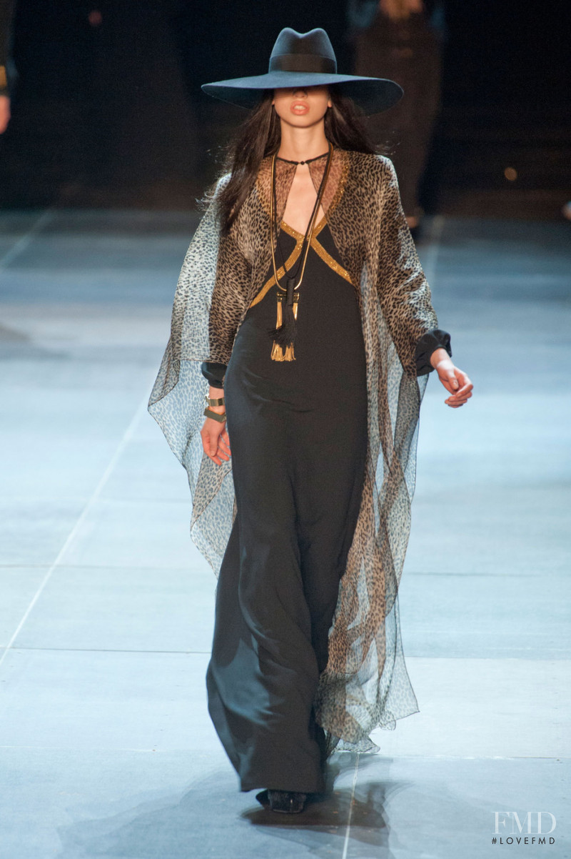 Lily McMenamy featured in  the Saint Laurent fashion show for Spring/Summer 2013