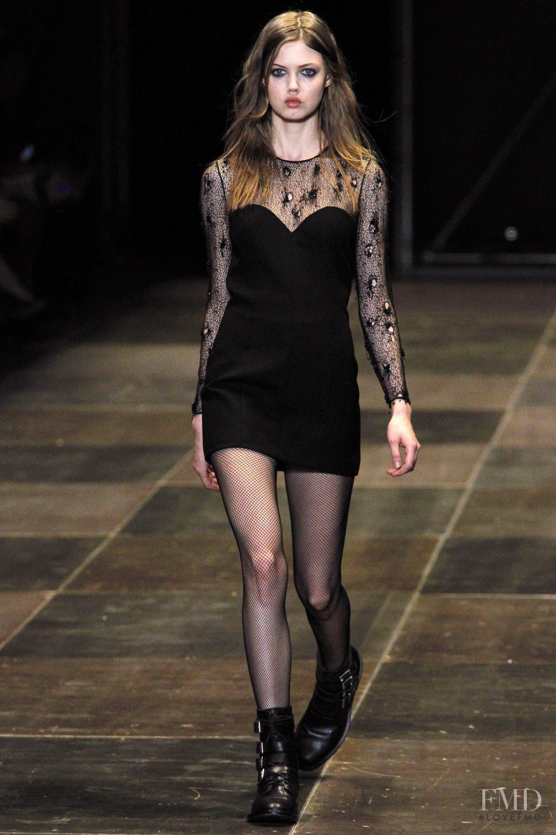 Lindsey Wixson featured in  the Saint Laurent fashion show for Autumn/Winter 2013