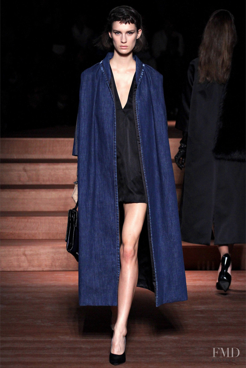 Marte Mei van Haaster featured in  the Miu Miu fashion show for Spring/Summer 2013