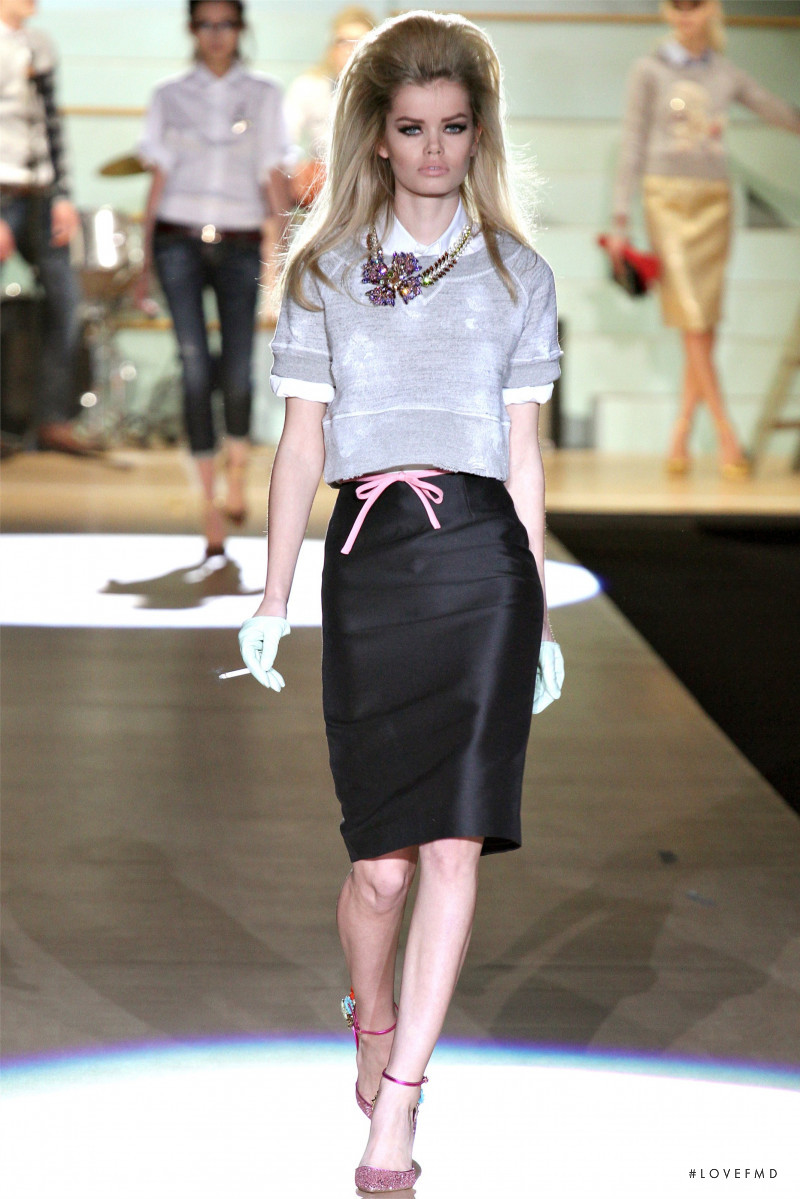 Frida Aasen featured in  the DSquared2 fashion show for Autumn/Winter 2012