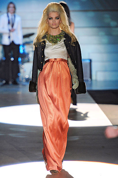 Daphne Groeneveld featured in  the DSquared2 fashion show for Autumn/Winter 2012