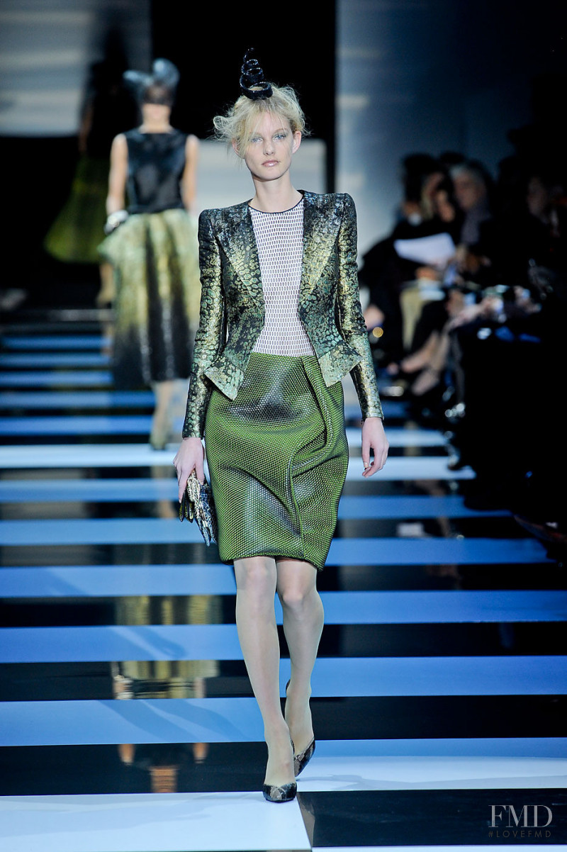 Patricia van der Vliet featured in  the Armani Prive fashion show for Spring/Summer 2012