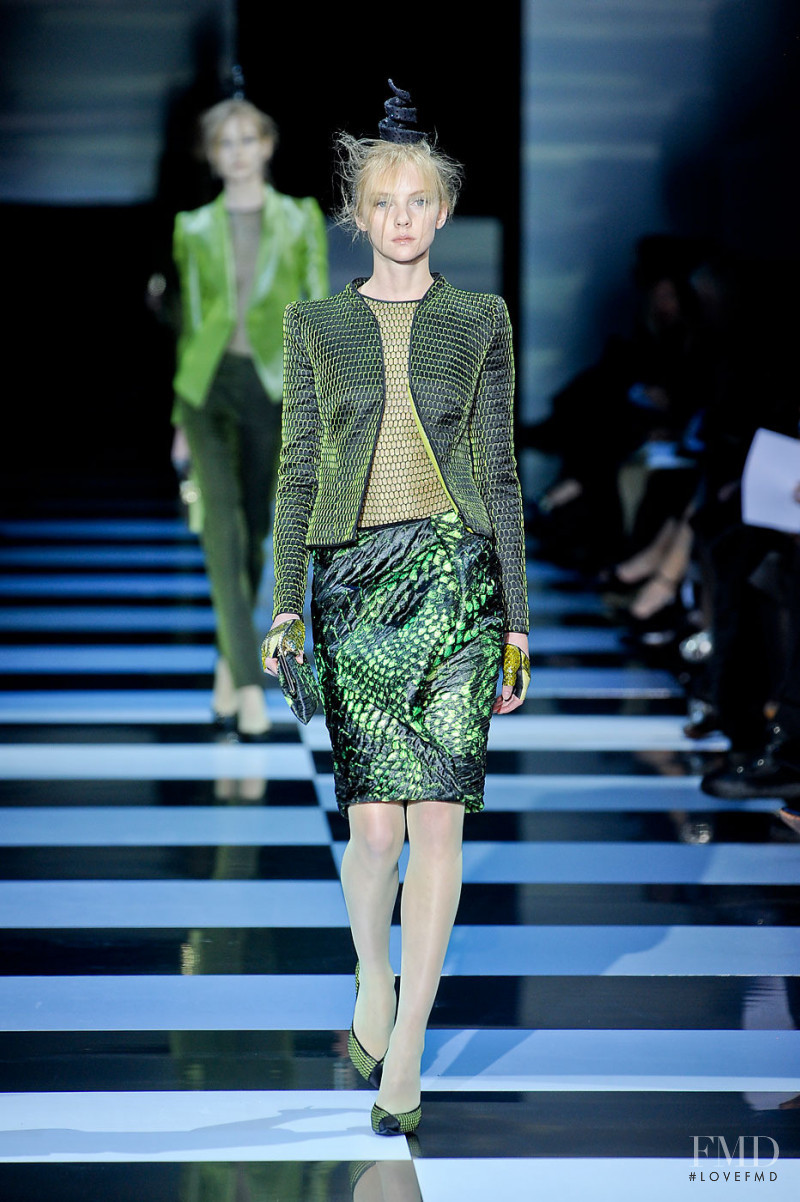 Heather Marks featured in  the Armani Prive fashion show for Spring/Summer 2012