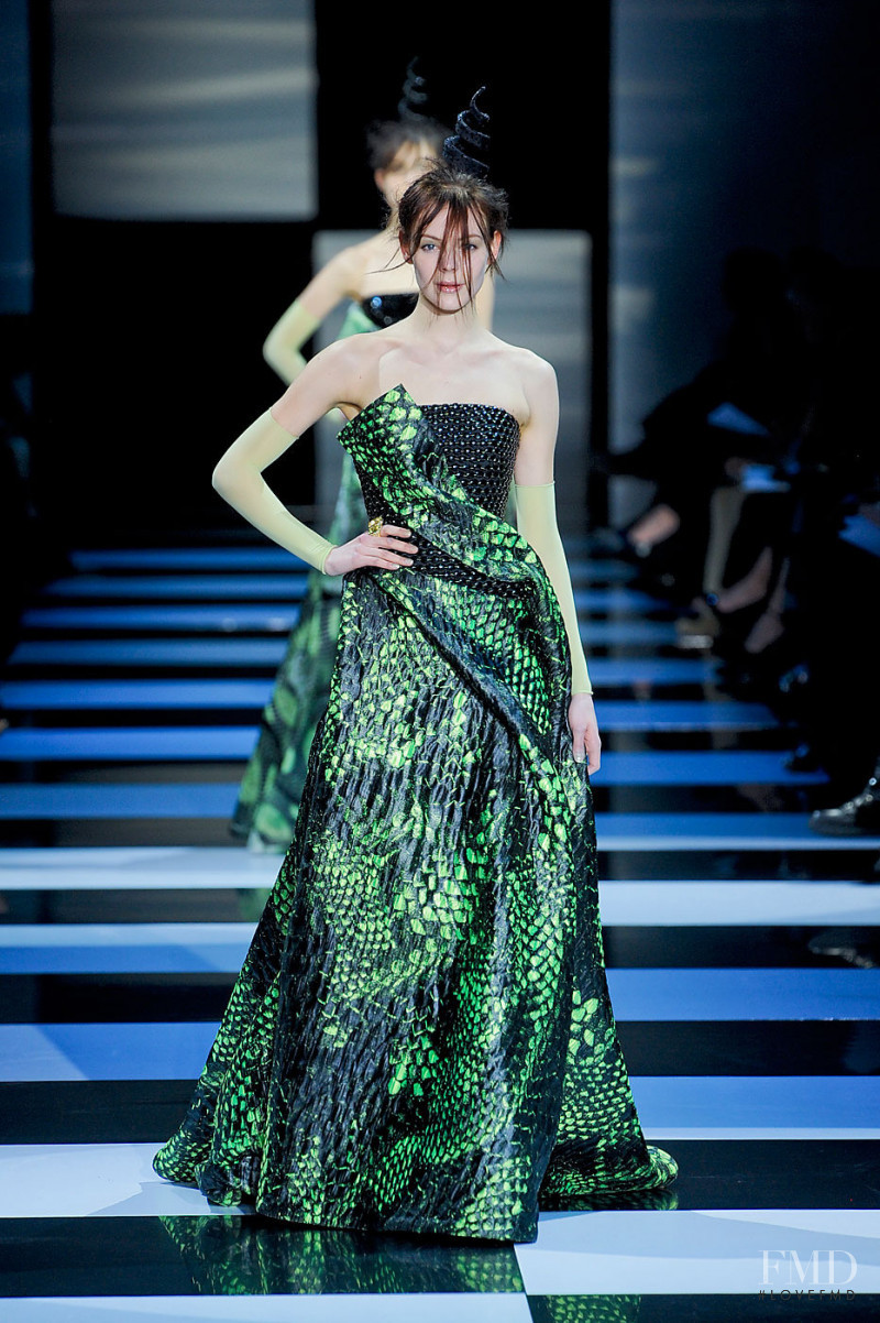Kinga Rajzak featured in  the Armani Prive fashion show for Spring/Summer 2012