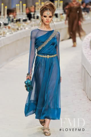 Sasha Luss featured in  the Chanel fashion show for Pre-Fall 2012