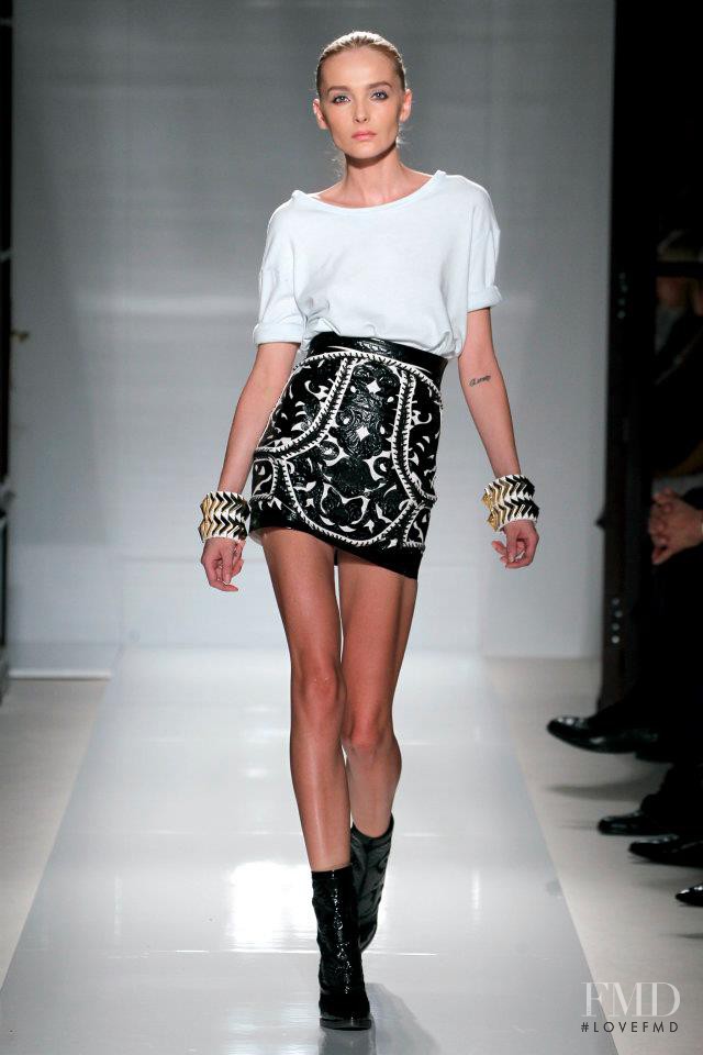 Snejana Onopka featured in  the Balmain fashion show for Spring/Summer 2012