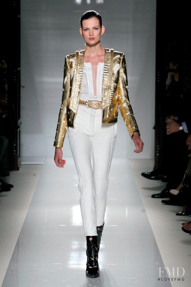 Bette Franke featured in  the Balmain fashion show for Spring/Summer 2012