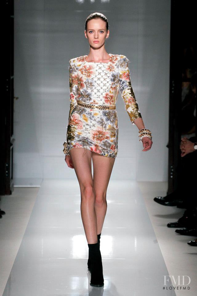 Daria Strokous featured in  the Balmain fashion show for Spring/Summer 2012