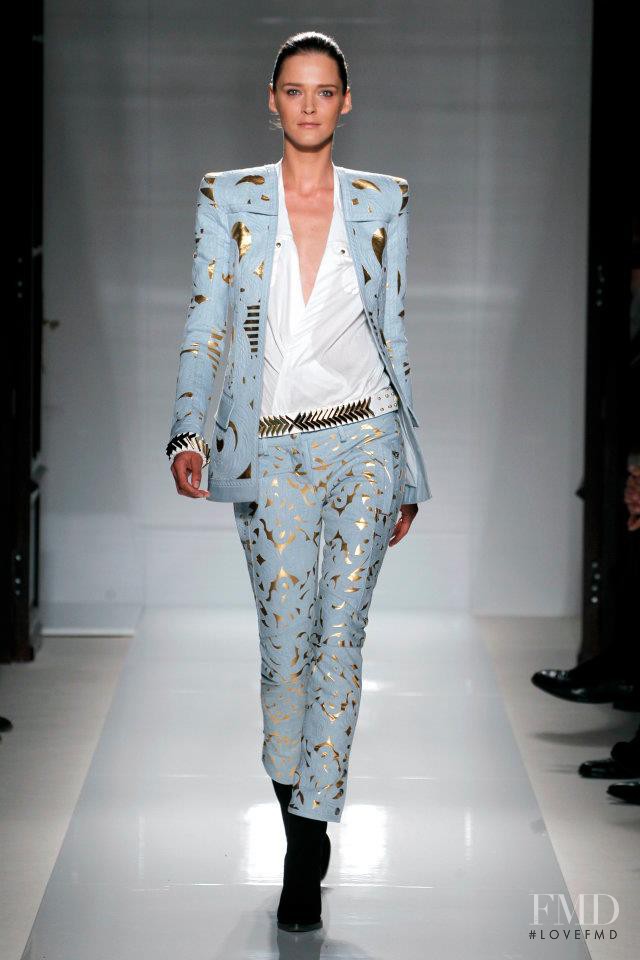 Carmen Kass featured in  the Balmain fashion show for Spring/Summer 2012