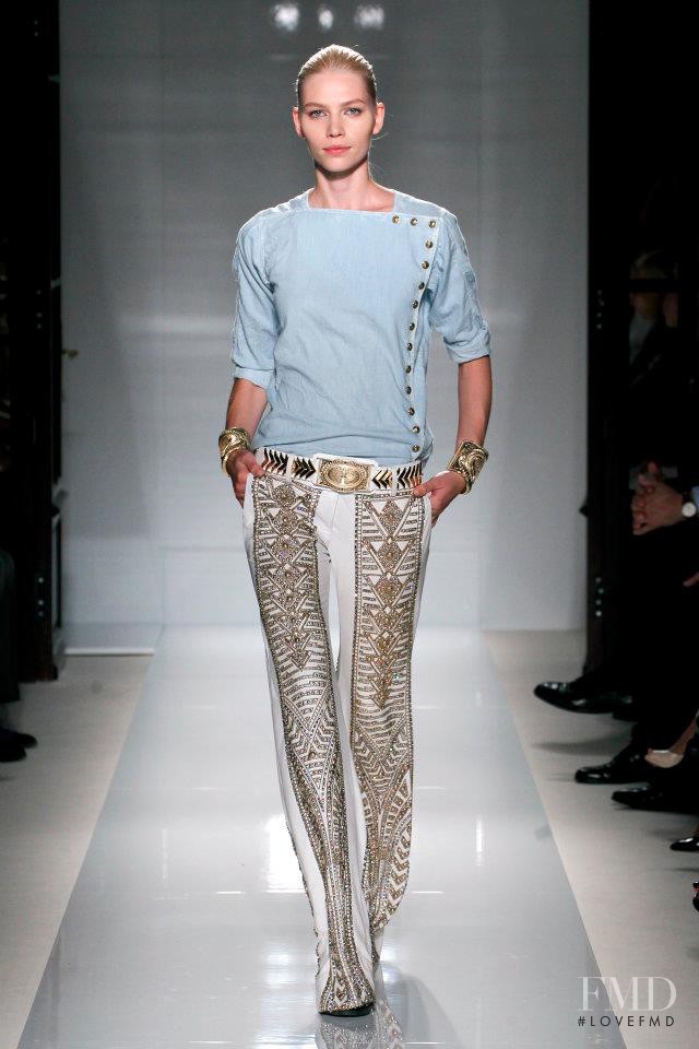 Aline Weber featured in  the Balmain fashion show for Spring/Summer 2012