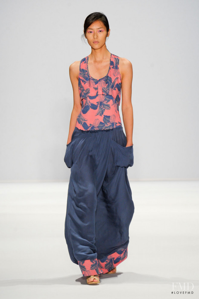 Liu Wen featured in  the Richard Chai fashion show for Spring/Summer 2012