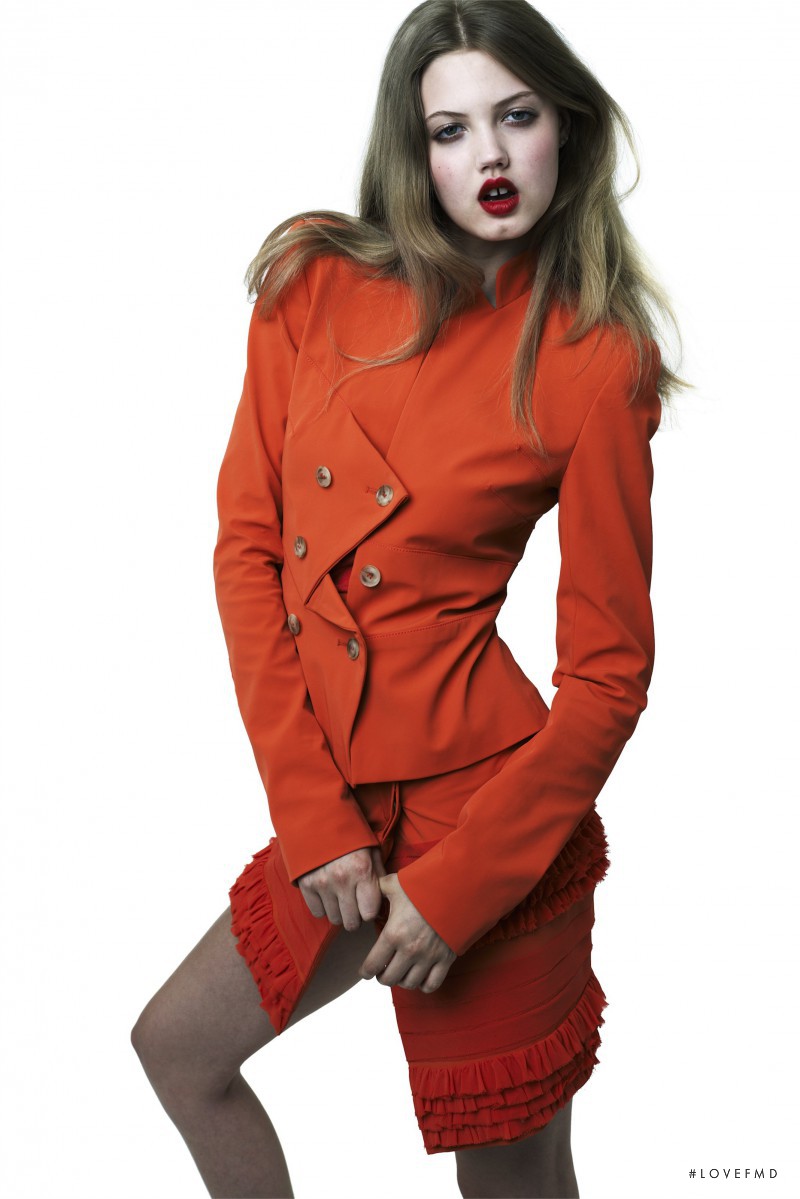 Lindsey Wixson featured in  the Z Spoke by Zac Posen lookbook for Resort 2012