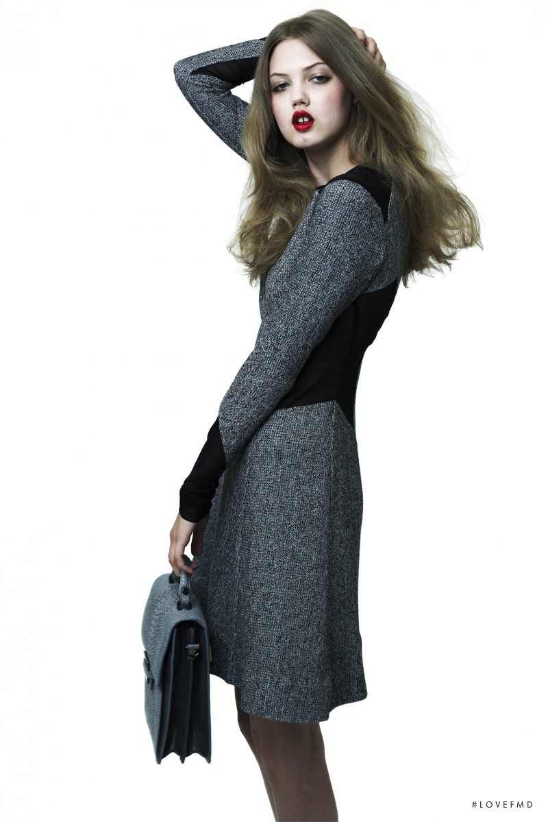 Lindsey Wixson featured in  the Z Spoke by Zac Posen lookbook for Resort 2012