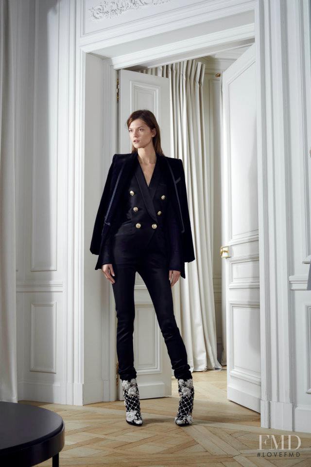 Kasia Struss featured in  the Balmain fashion show for Pre-Fall 2012