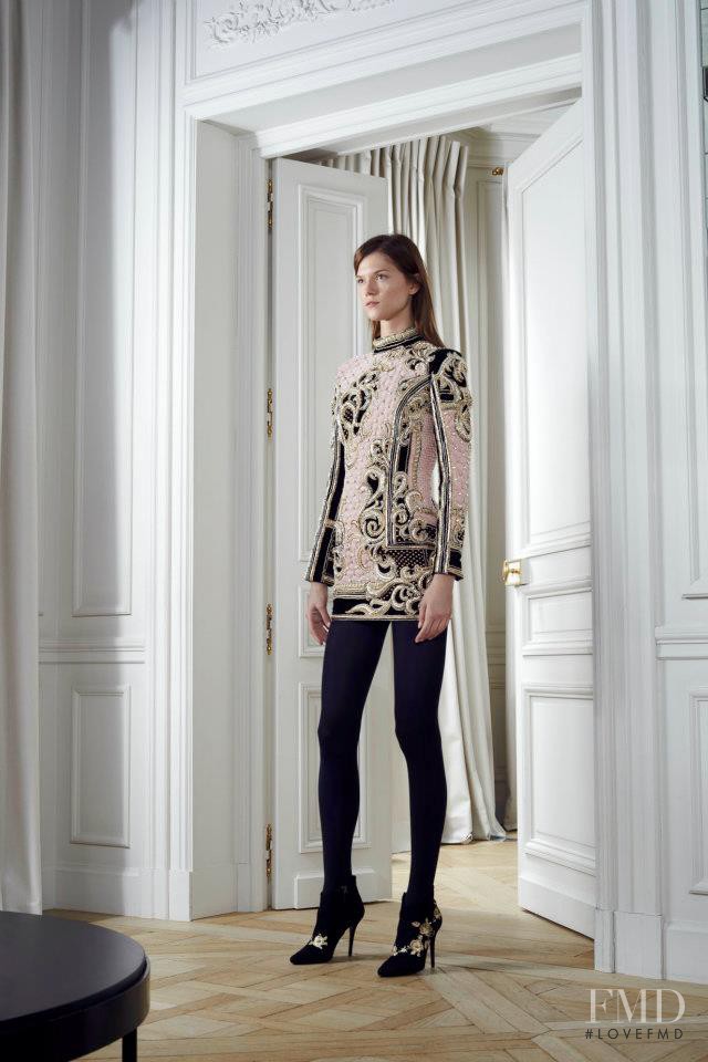 Kasia Struss featured in  the Balmain fashion show for Pre-Fall 2012